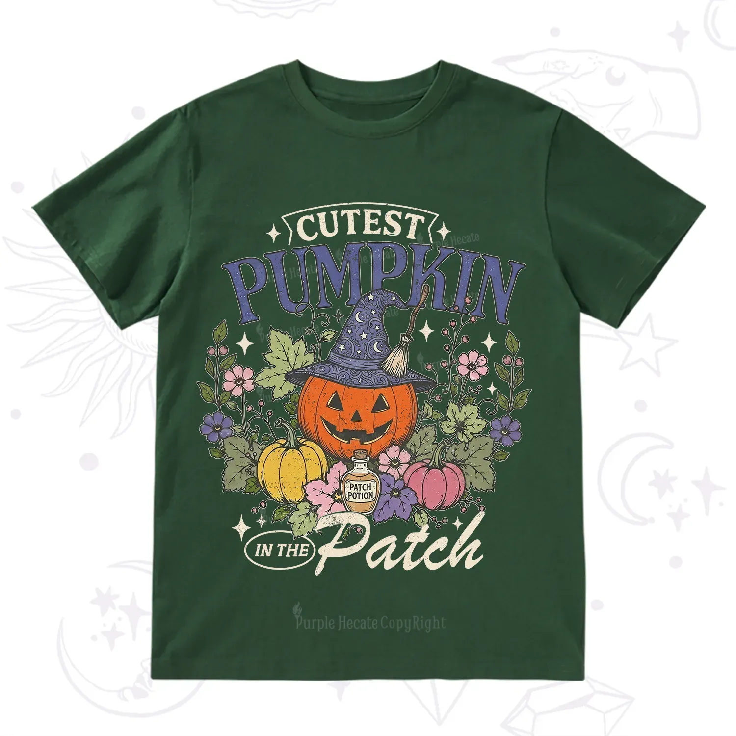 Purplehecate Cutest Pumpkin in the Patch Halloween T-Shirt