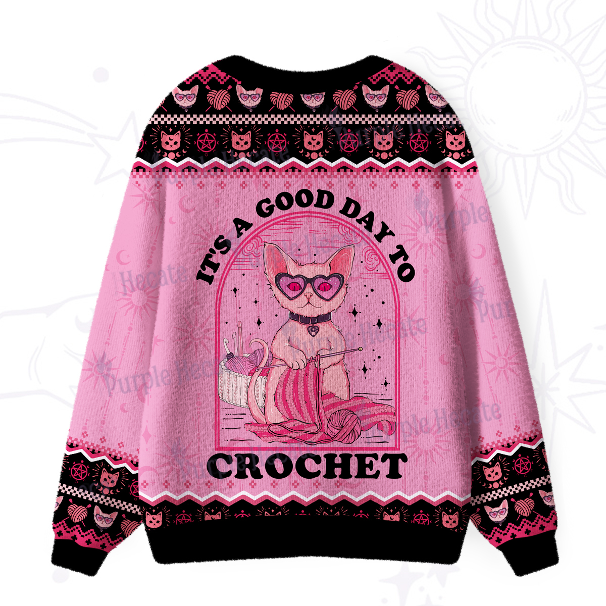 Purplehecate It's A Good Day To Crochet Ugly Cardigan Sweaters