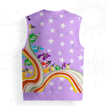 Purplehecate Rainbow Raccoon Star Ugly Sweater Vest