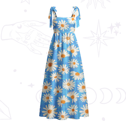Purplehecate Daisy Daydream Tie Shoulder Maxi Dress