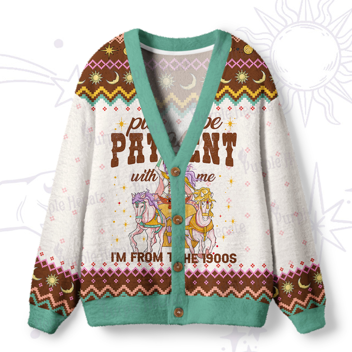 Purplehecate Please Be Patient With Me I'm From The 1900s Ugly Cardigan Sweaters
