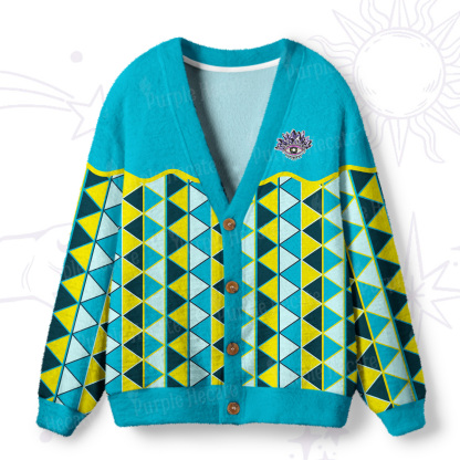 Purplehecate Enchanted Prism Eye Ugly Cardigan Sweaters