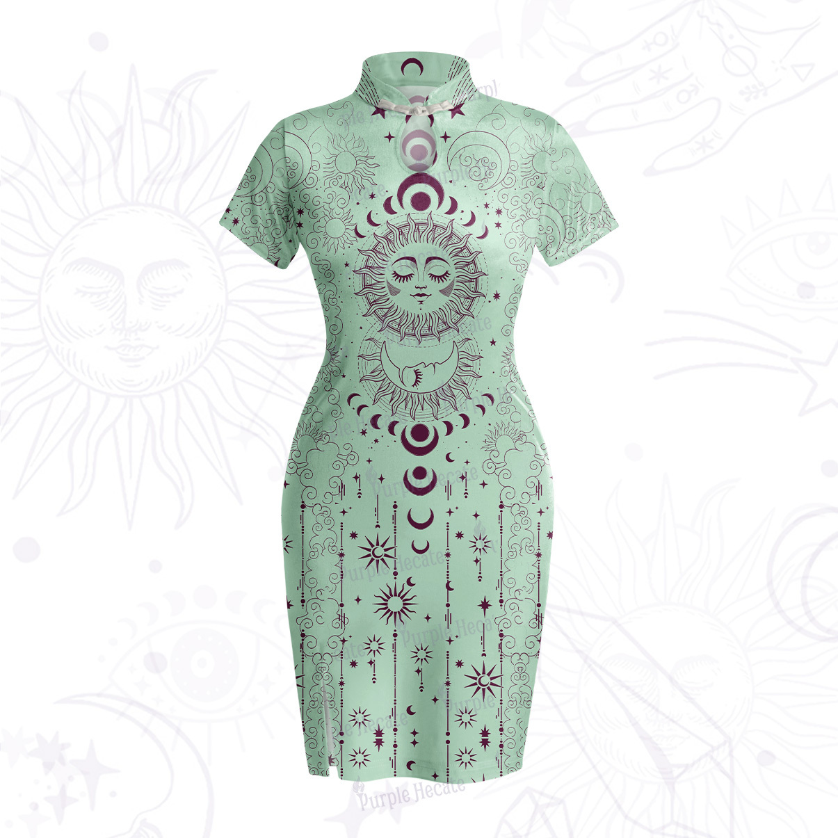 Purplehecate Lunar Eclipse Velvet Bodycon Dress