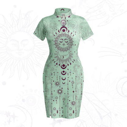 Purplehecate Lunar Eclipse Velvet Bodycon Dress