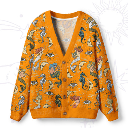 Purplehecate Mermaid Magic Ugly Cardigan Sweaters