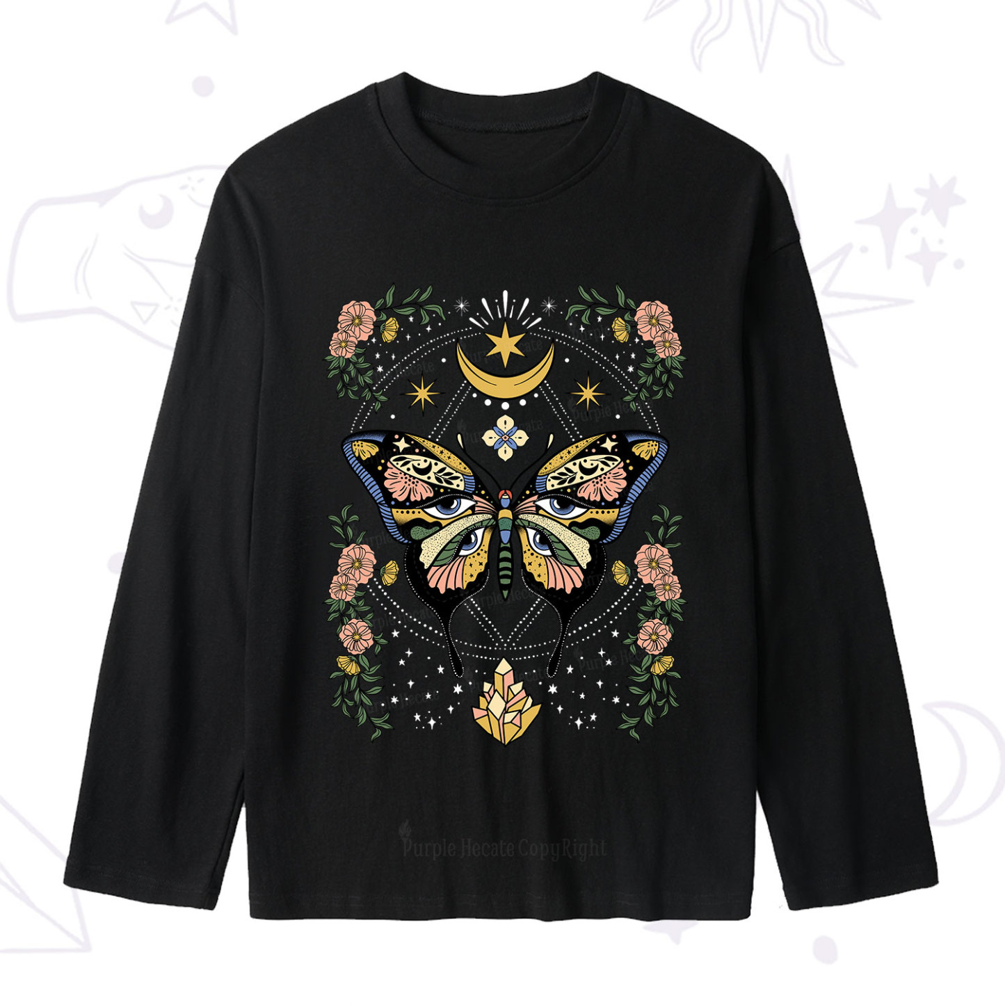Purplehecate I Am Opening Slub Long Sleeve T-Shirt