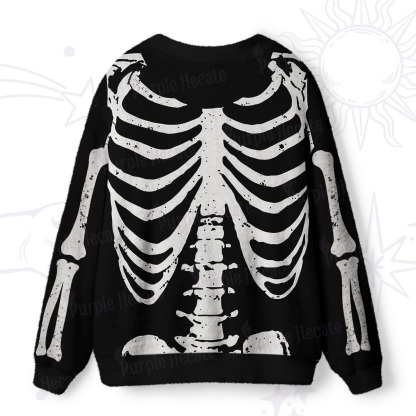 Purplehecate Skeleton Ugly Cardigan Sweaters