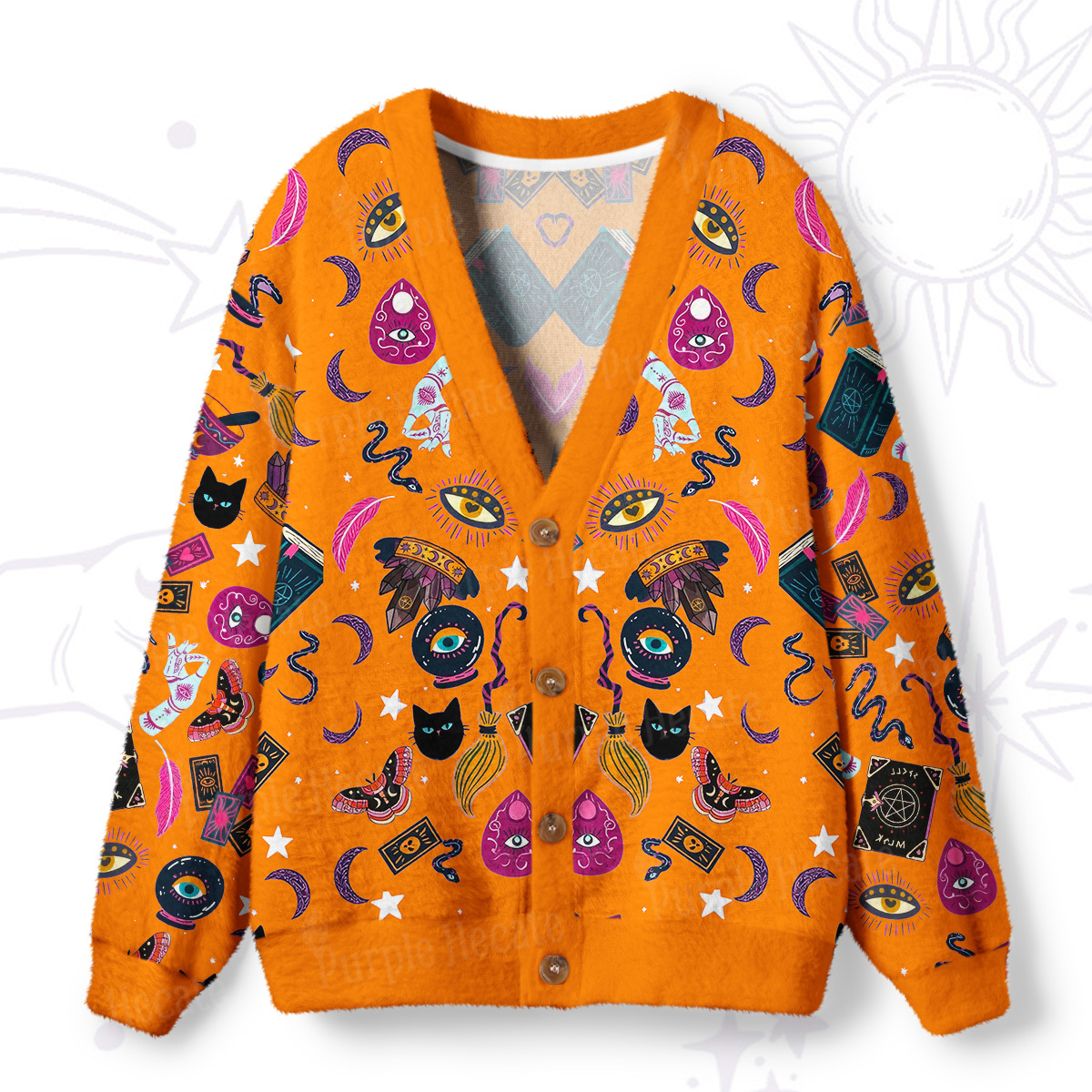 Purplehecate Secrets of the Starry Witch Ugly Cardigan Sweaters