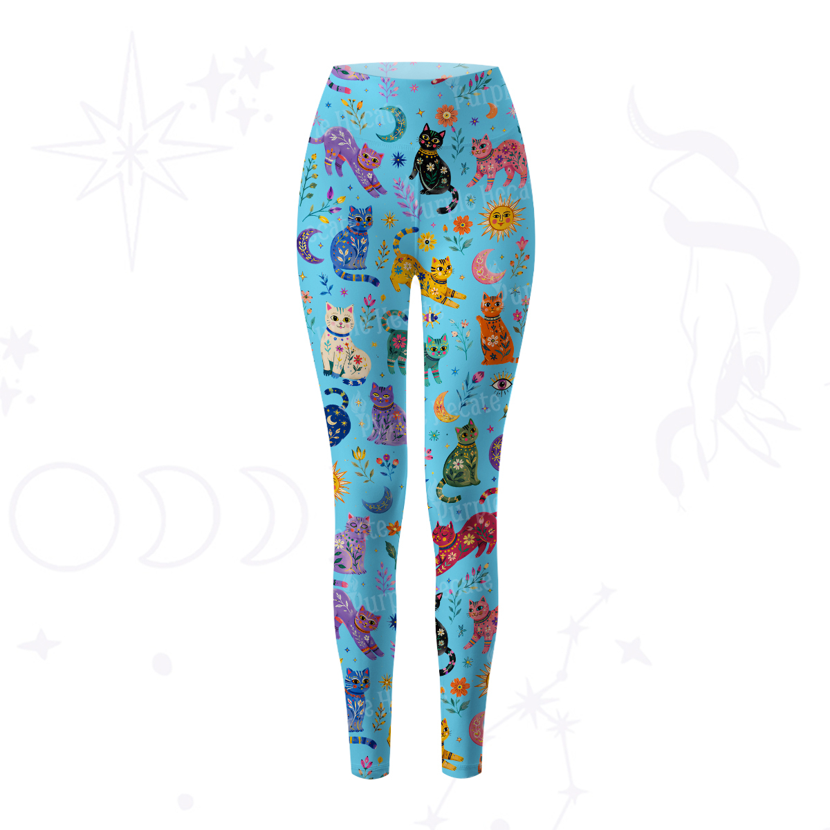 Purplehecate Rainbow Magic Cats Yoga Pants