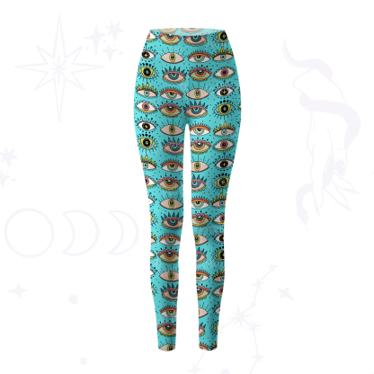Purplehecate Evil Eye Pattern Yoga Pants