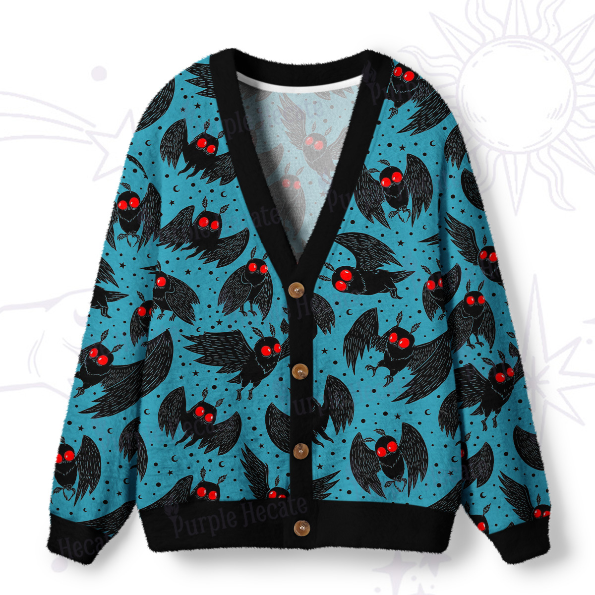 [Copy]Purplehecate Lazy Day Garden Cats Ugly Cardigan Sweaters