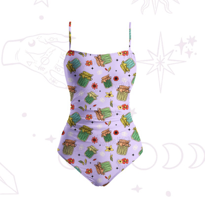 Purplehecate The Pickles Slim-Strap Swimsuit