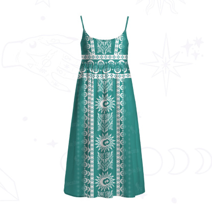 Purplehecate Visionary Sun Spaghetti Strap Midi Dress