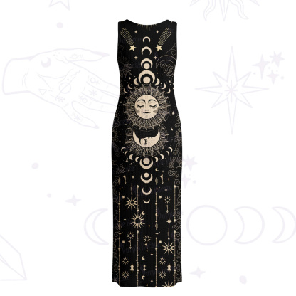 Purplehecate Lunar Eclipse Crochet Knit Maxi Dress
