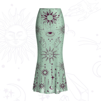 Purplehecate Solar Oracle Mesh Mermaid Hem Skirt