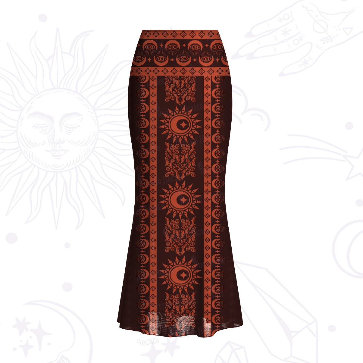 Purplehecate Visionary Sun Mesh Mermaid Hem Skirt