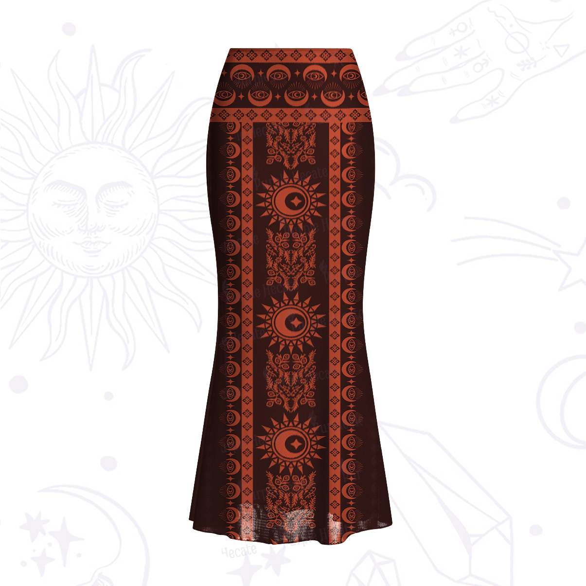 Purplehecate Visionary Sun Mesh Mermaid Hem Skirt