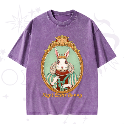 Purplehecate Regal Easter Bunny Washed T-Shirt