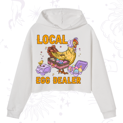 Purplehecate Local Egg Dealer Crop Hoodie