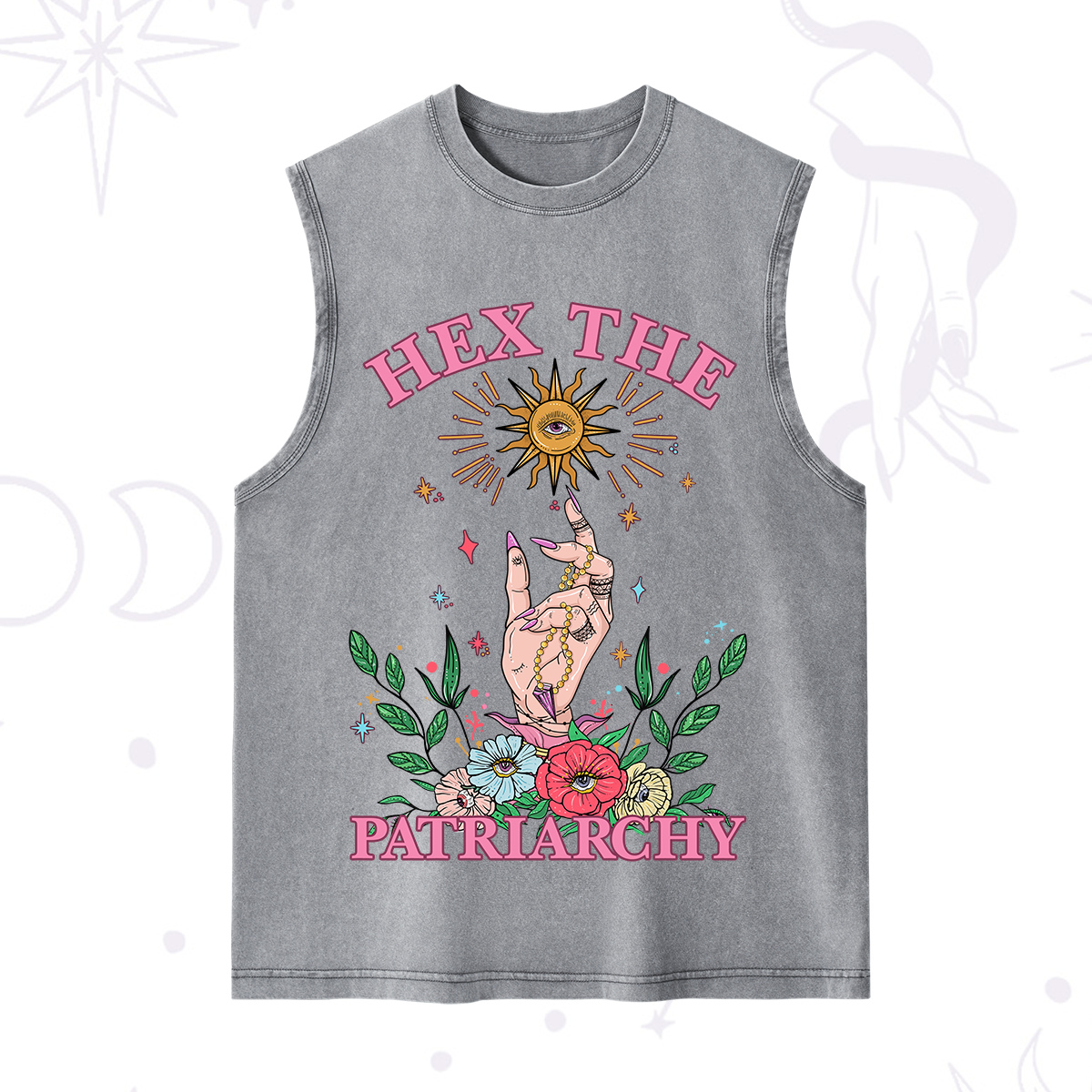 Purplehecate Hex The Patriarchy Witchy Washed Tank