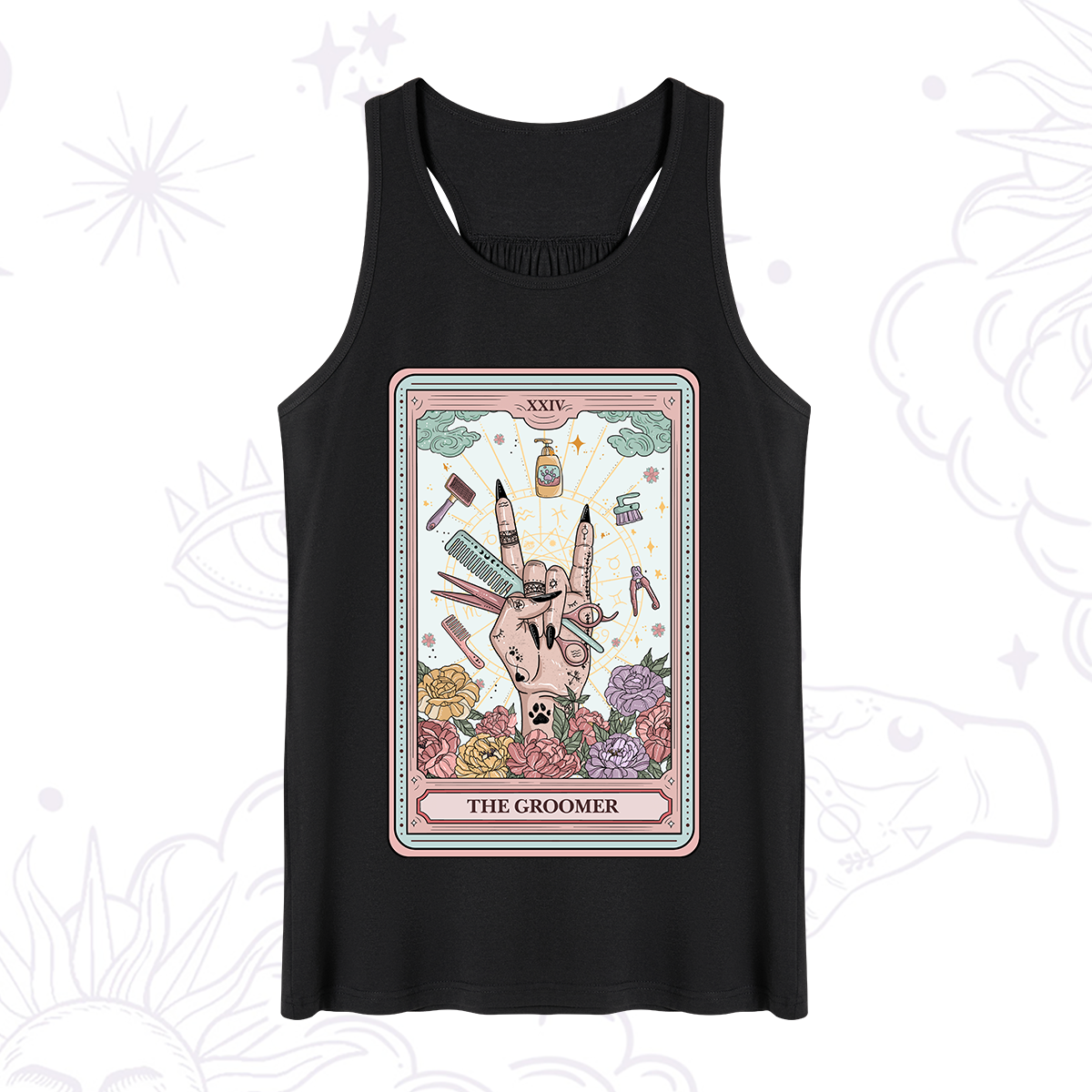 Purplehecate The Pet Groomer Tarot Card Tank