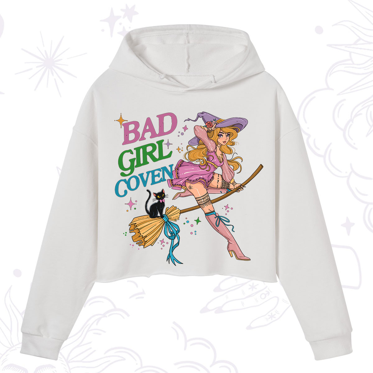 Purplehecate Bad Girl Coven Crop Hoodie