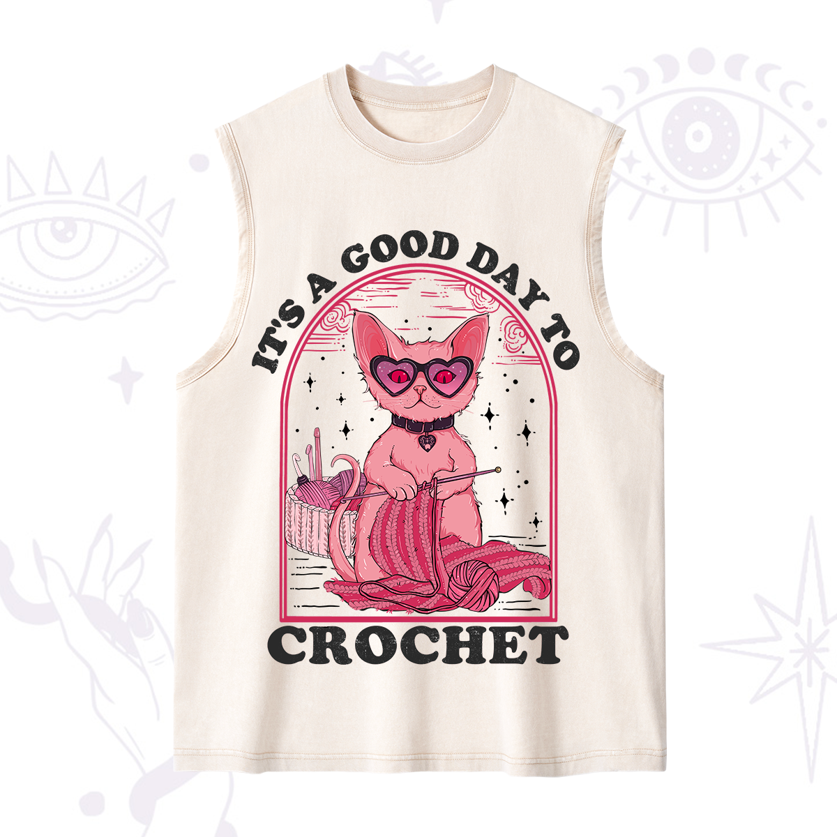 Purplehecate It's A Good Day To Crochet Washed Tank