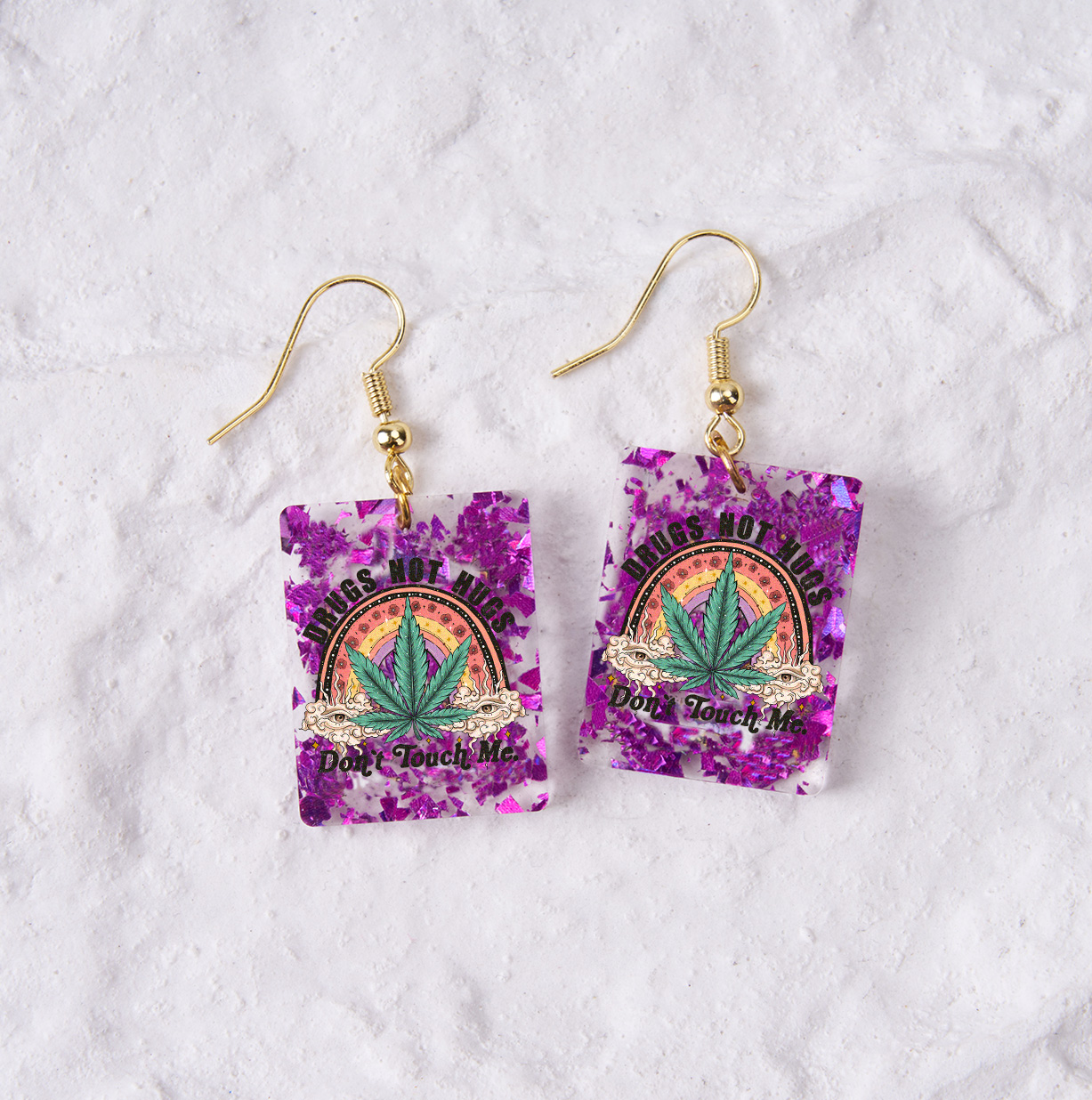 [Copy]Purplehecate The Nurse Tarot Card Purple fragments Acrylic Earrings