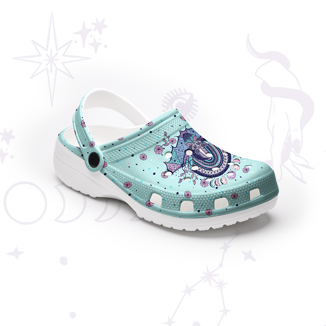 Purplehecate Moon Phase Bat Rubber Clogs