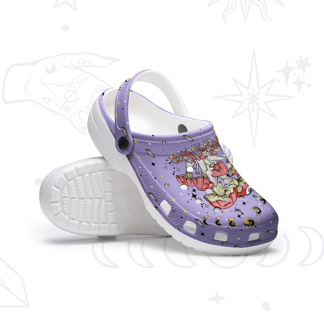 Purplehecate Magic Mushroom Rubber Clogs