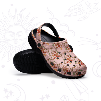 Purplehecate Psychedelic Mushrooms Rubber Clogs