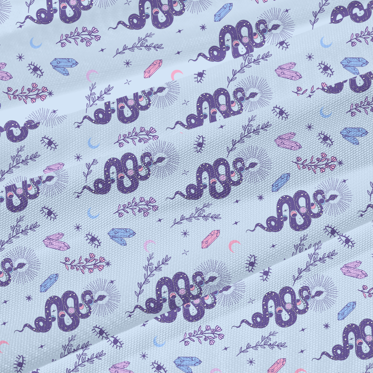 Purplehecate Snake And Moon Phase Comfort Beachwear Cover-Up Dress