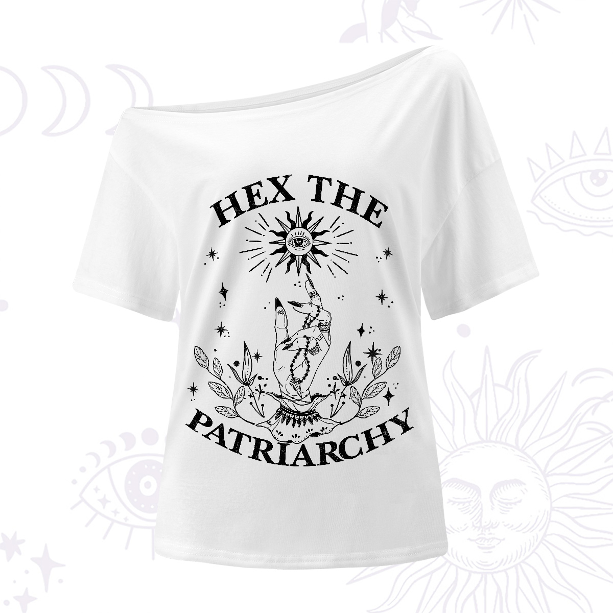 Purplehecate Smash The Patriarchy One-Shoulder T-Shirt