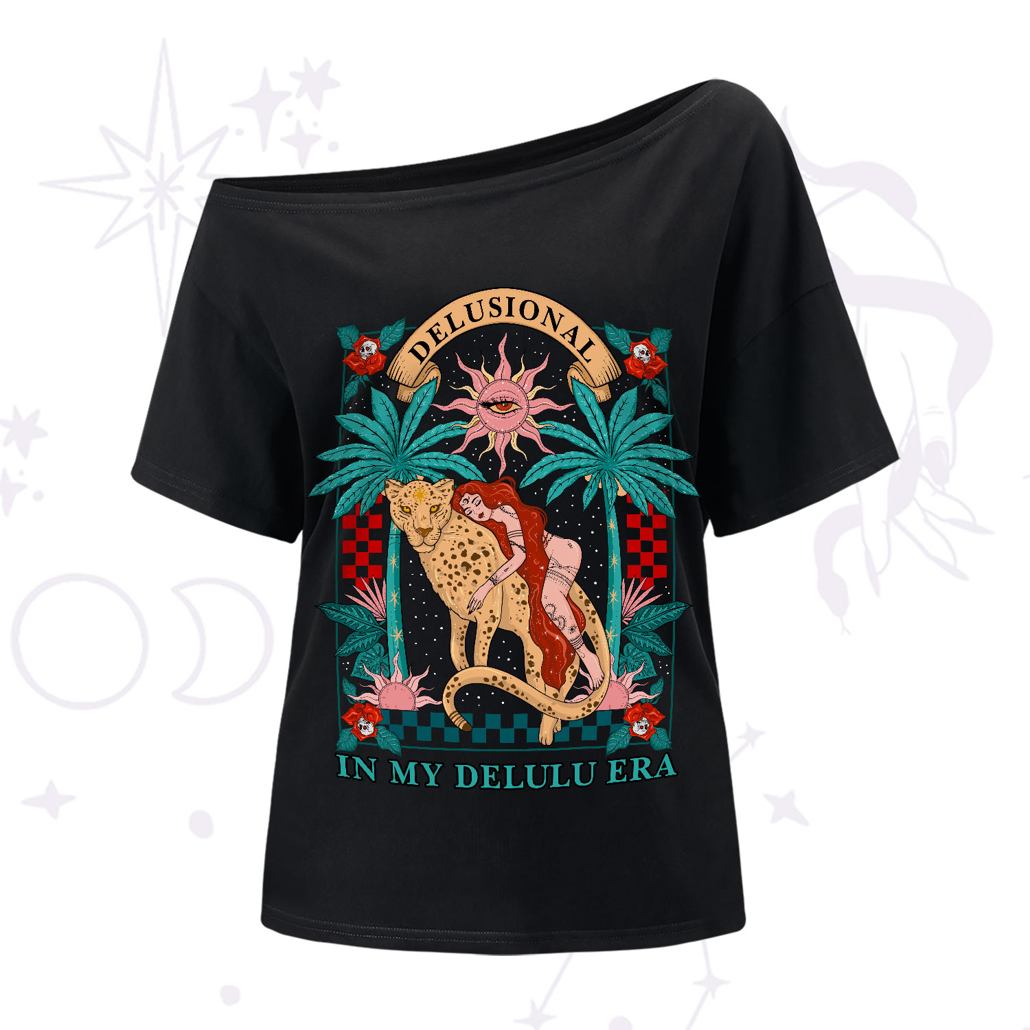 Purplehecate In My Delulu Era One-Shoulder T-Shirt