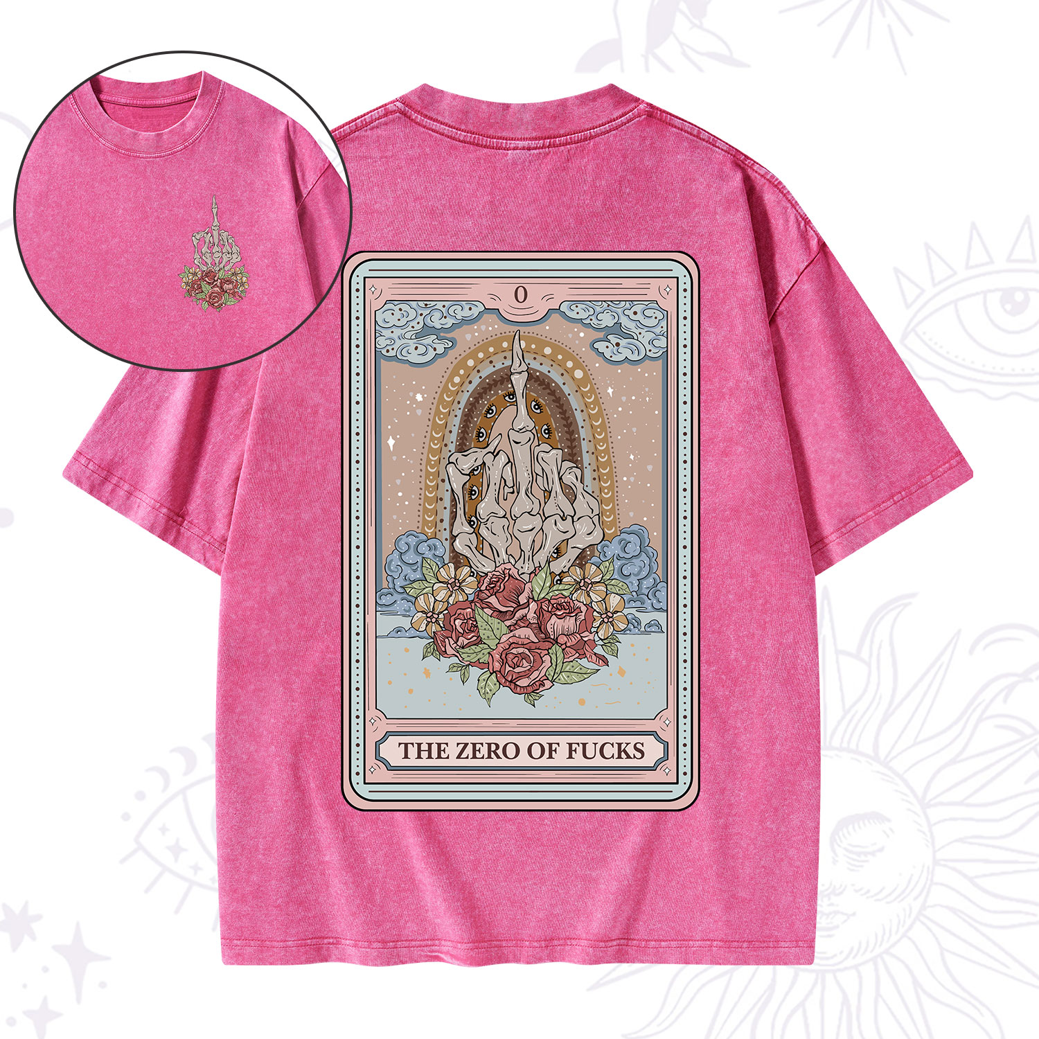 Purplehecate The Zero Of Fucks Tarot Washed T-Shirt