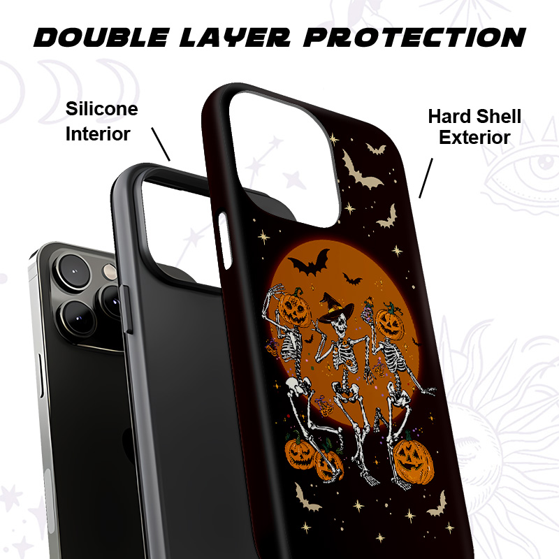 Purplehecate Pumpkin Head Skeleton Dance Halloween Phone Case