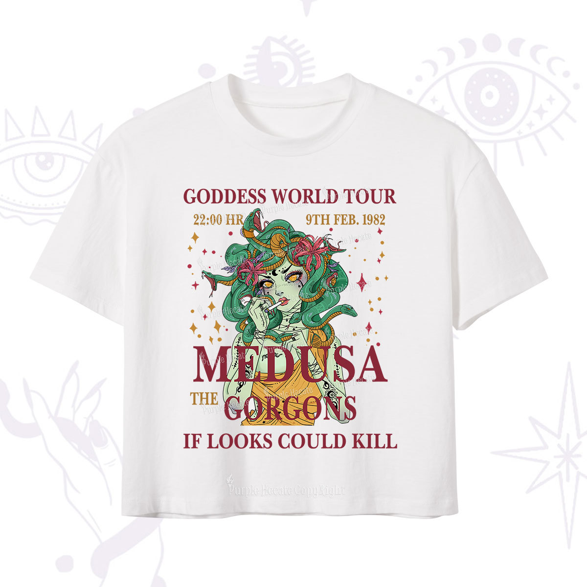 Purplehecate Medusa The Gorgons Crop T-Shirt