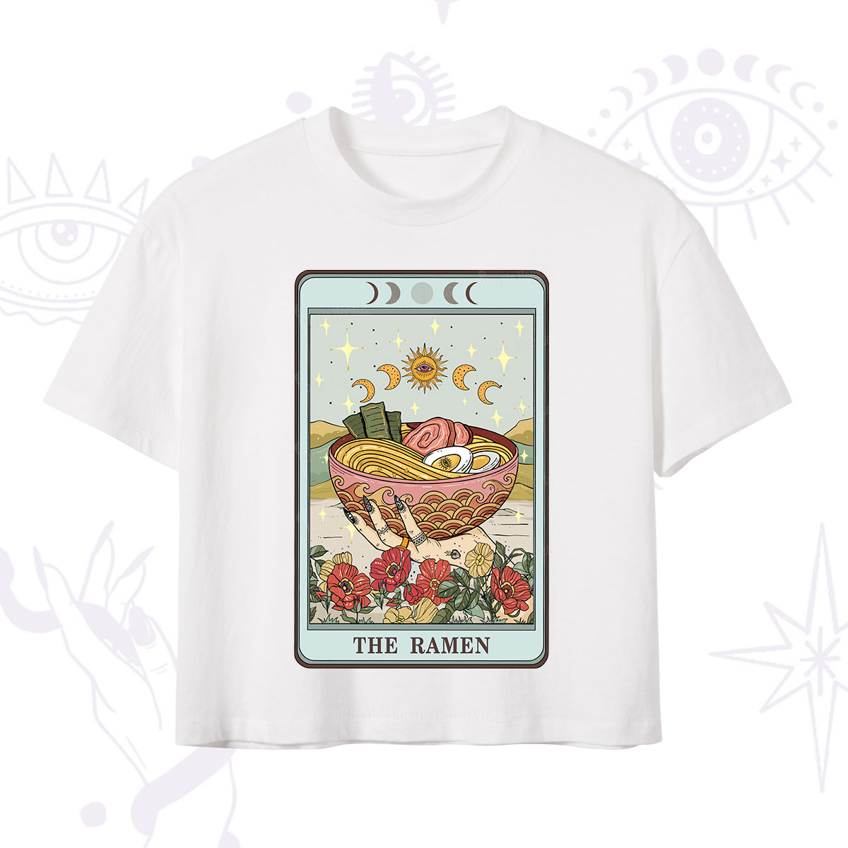 Purplehecate The Ramen Tarot Crop T-Shirt