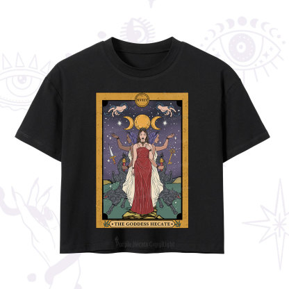 Purplehecate The Goddess Hecate Tarot Crop T-Shirt