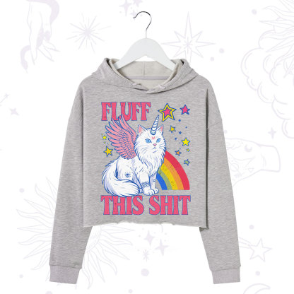 Purplehecate Fluff This Sh*t Cat Crop Hoodie