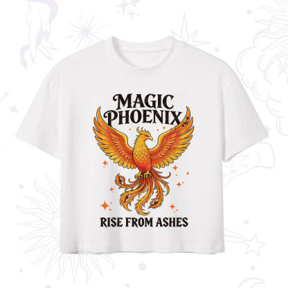 Purplehecate Magic Phoenix Rise From Ashes Crop T-Shirt