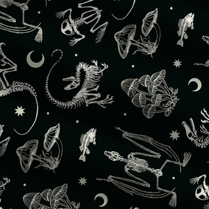 Purplehecate Prehistoric Fantasy Wide Leg Jumpsuit