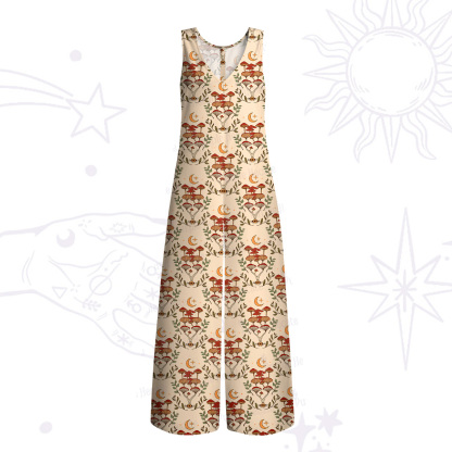 Purplehecate Psychedelic Mushrooms Wide Leg Jumpsuit