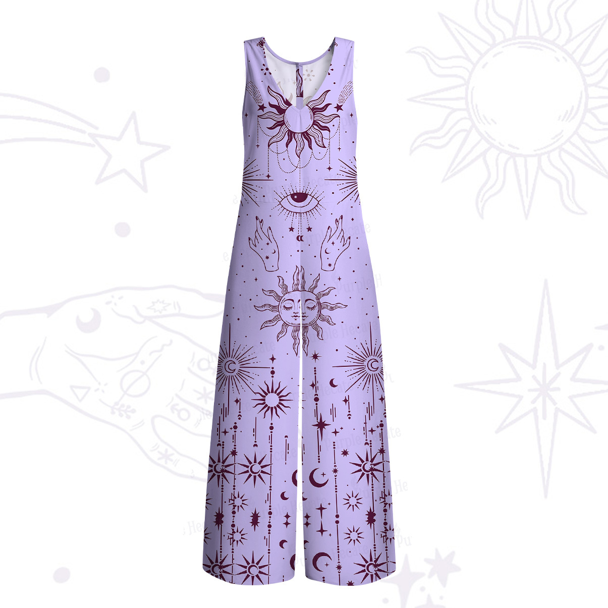 Purplehecate Solar Oracle Wide Leg Jumpsuit