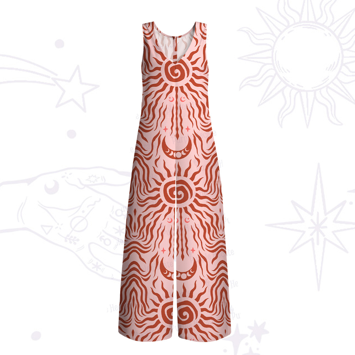 Purplehecate Solar Ritual Wide Leg Jumpsuit