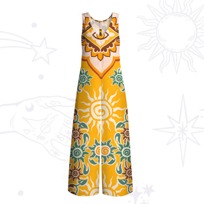 Purplehecate Solar Whispers Witch Wide Leg Jumpsuit