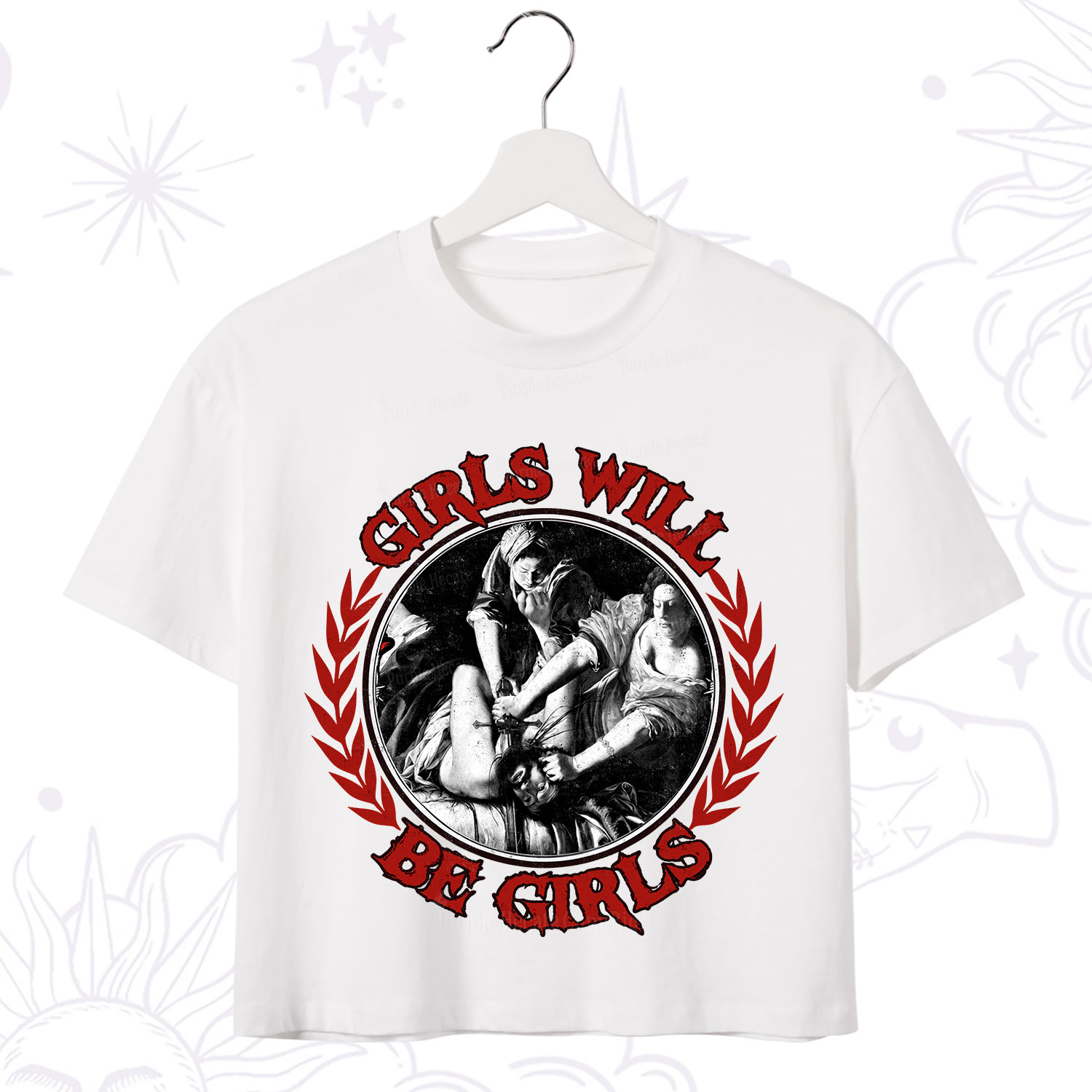 Purplehecate Girls Will Be Girls Witch Crop T-Shirt