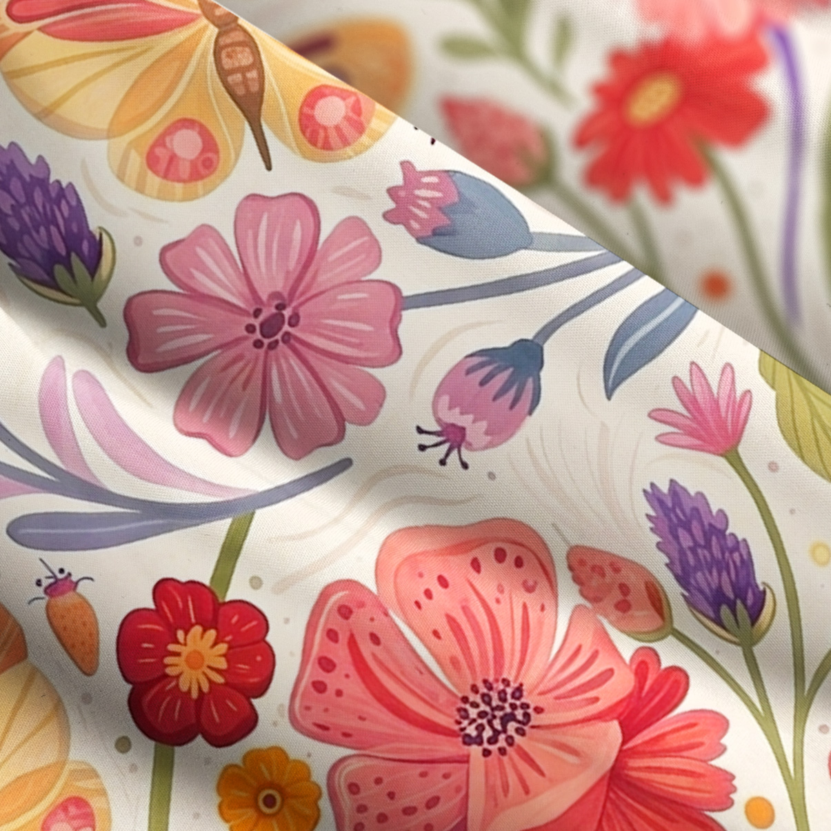 Purplehecate Enchanted Garden of Butterflies Wide Straps Maxi Dress