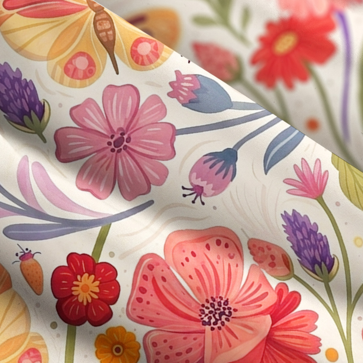 Purplehecate Enchanted Garden of Butterflies Wide Straps Maxi Dress