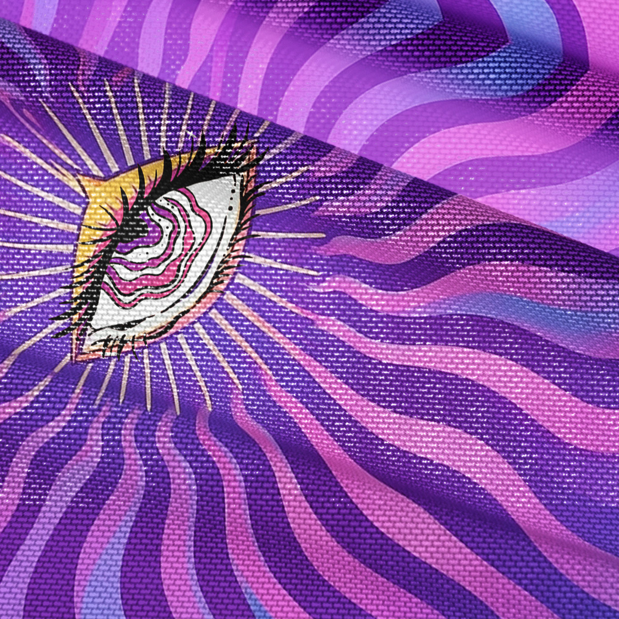 Purplehecate Sacred Eye Energy Flow Mesh Button Up Top